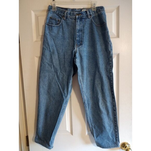 Women's loose fit Denim Jeans Eddie Bauer size 12 Petite - Picture 1 of 8